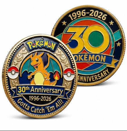 Pokémon 30th Anniversary Collector Coin – Glurak