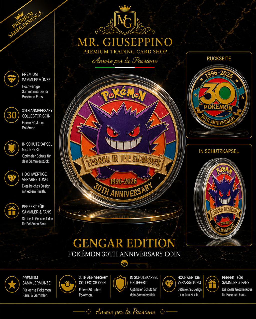 Pokémon 30th Anniversary Collector Coin – Gengar